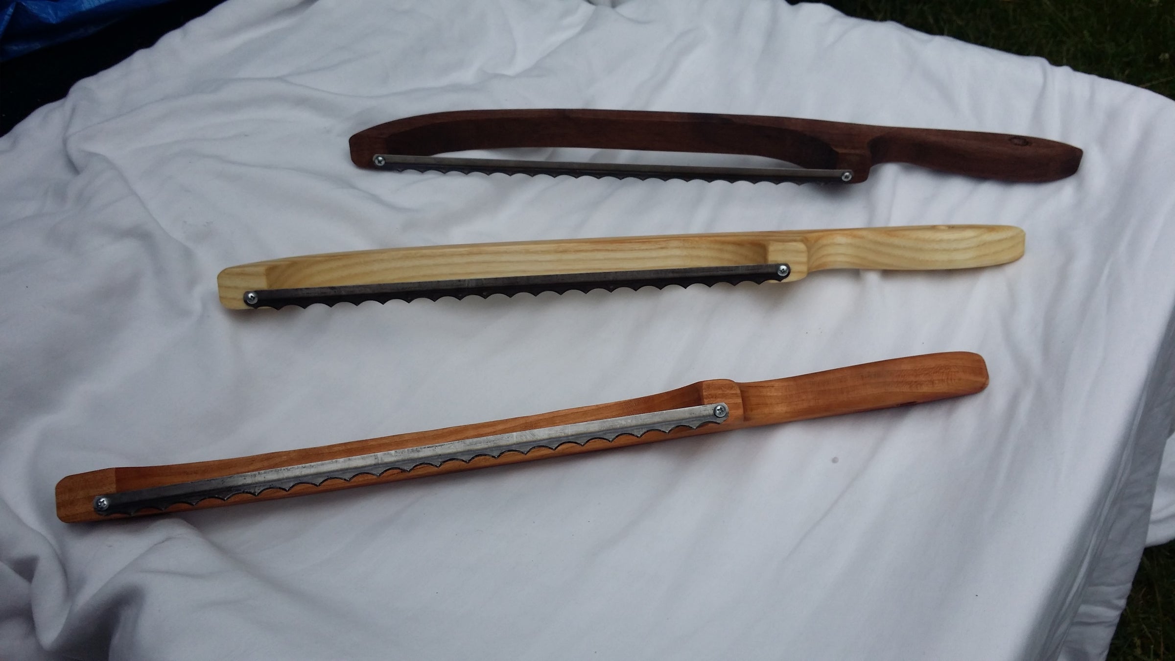 BREAD KNIFE CHERRY wood Wooden Bread Knife, Fiddle Bow Bread Knife